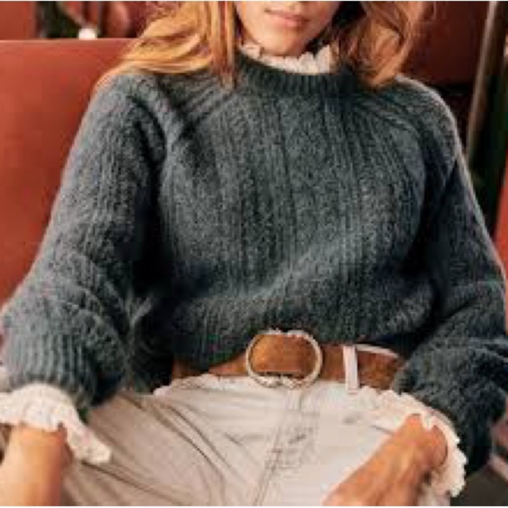 Sezane Pull Scarlett in Sage